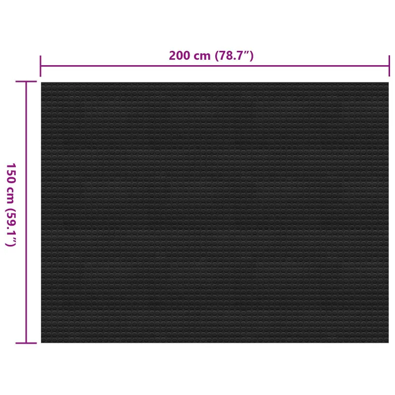 Grindų kilimėlis Juoda 1,5 x 2 m Guma