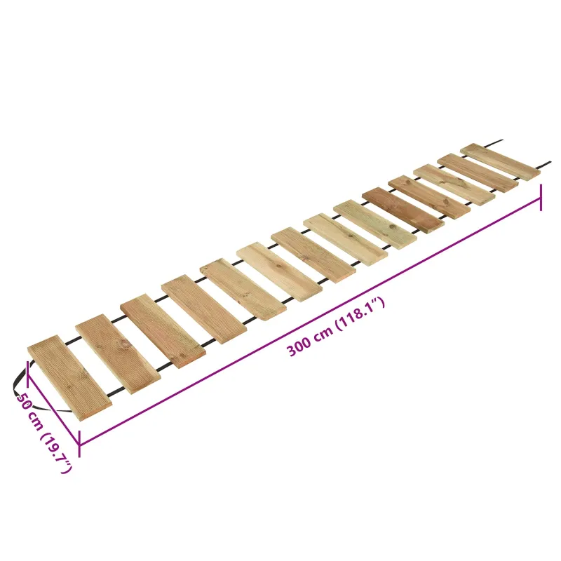 Denio ritinys Natūrali 50 x 300 cm Impregnuota pušies mediena