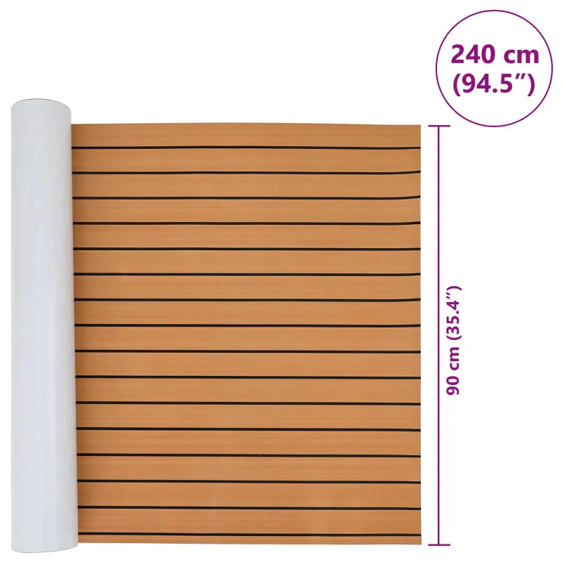 Valties kilimėlis Ruda ir juoda 240 x 90 cm EVA
