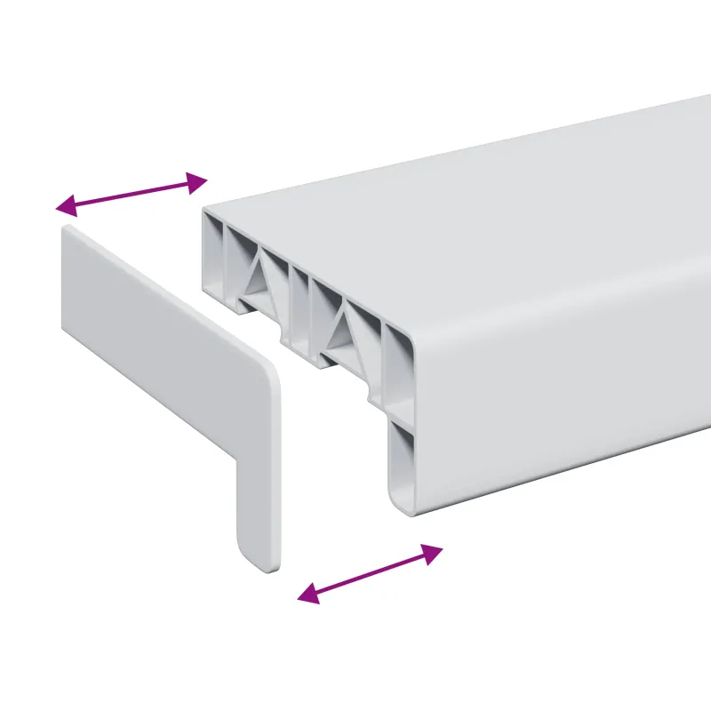 Langų palangė Balta 100 x 10 x 4,5 cm PVC