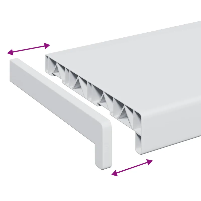 Langų palangė Balta 80 x 20 x 4,5 cm PVC