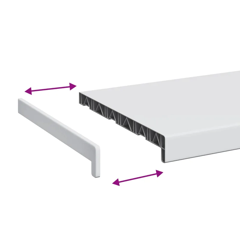 Langų palangė Balta 60 x 30 x 4,5 cm PVC