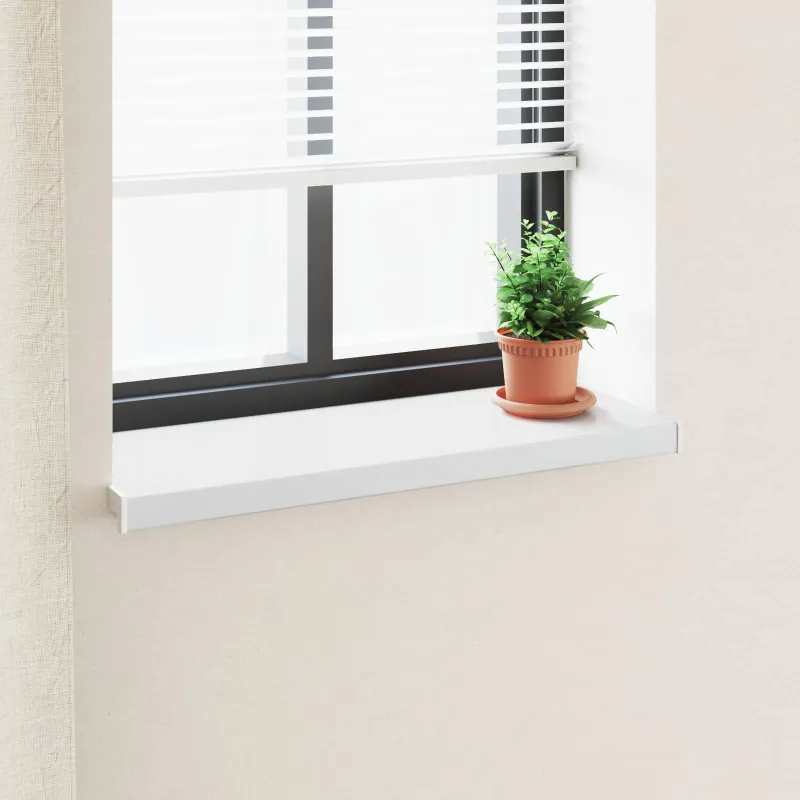 Langų palangė Balta 80 x 30 x 4,5 cm PVC