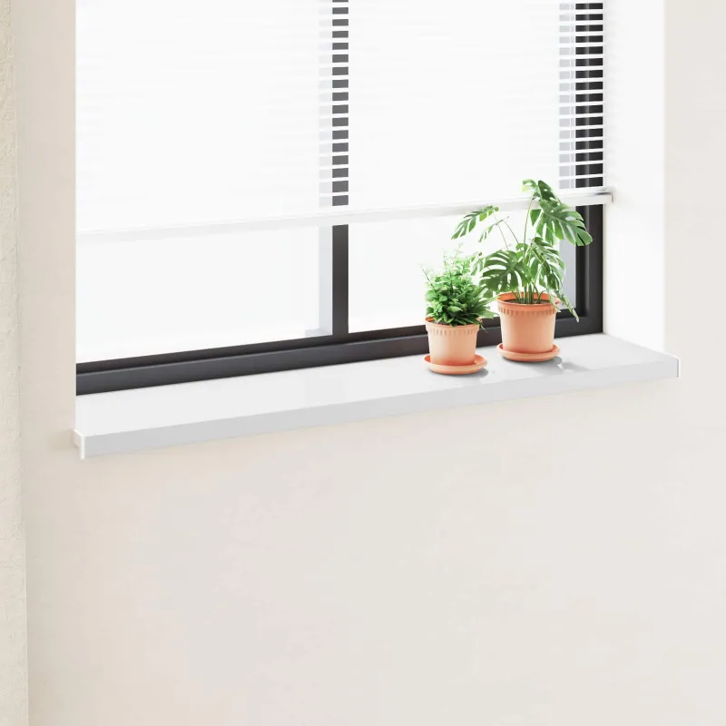 Langų palangė Balta 120 x 35 x 4,5 cm PVC