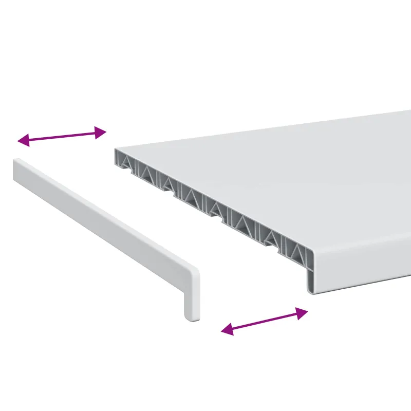 Langų palangė Balta 80 x 45 x 4,5 cm PVC