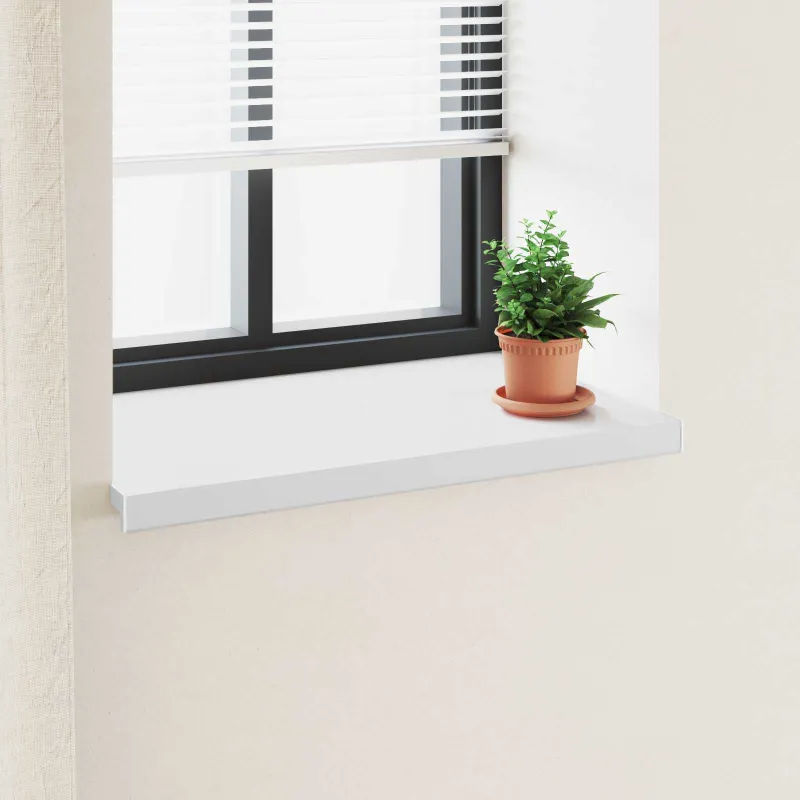 Langų palangė Balta 80 x 50 x 4,5 cm PVC