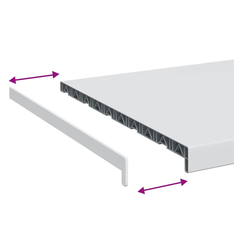 Langų palangė Balta 100 x 50 x 4,5 cm PVC