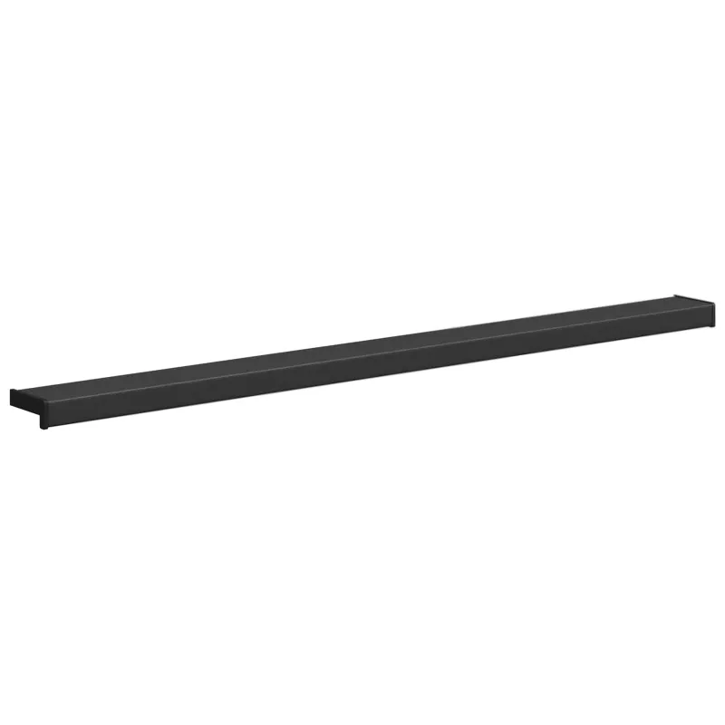 Langų palangė Juoda su medienos tekstūra 120 x 10 x 4,5 cm PVC