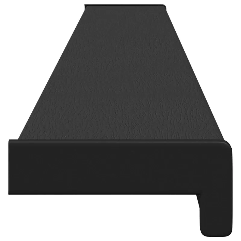 Langų palangė Juoda su medienos tekstūra 120 x 10 x 4,5 cm PVC