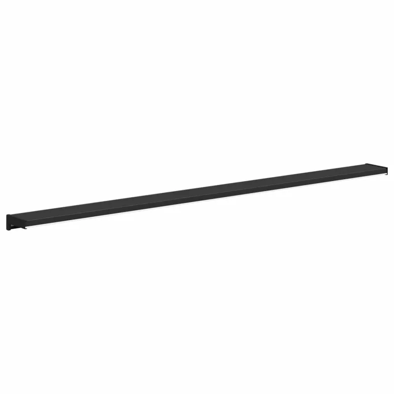Langų palangė Juoda su medienos tekstūra 120 x 10 x 4,5 cm PVC