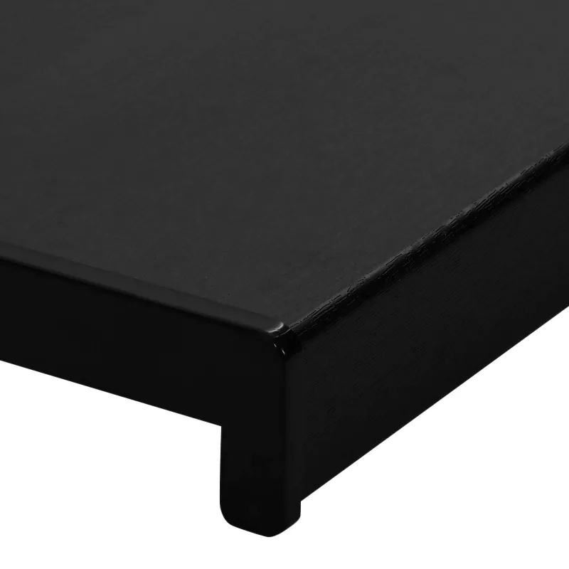 Langų palangė Juoda su medienos tekstūra 100 x 15 x 4,5 cm PVC