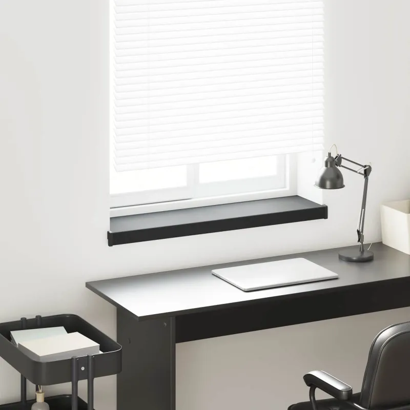 Langų palangė Juoda su medienos tekstūra 100 x 25 x 4,5 cm PVC