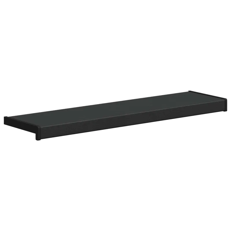 Langų palangė Juoda su medienos tekstūra 100 x 25 x 4,5 cm PVC