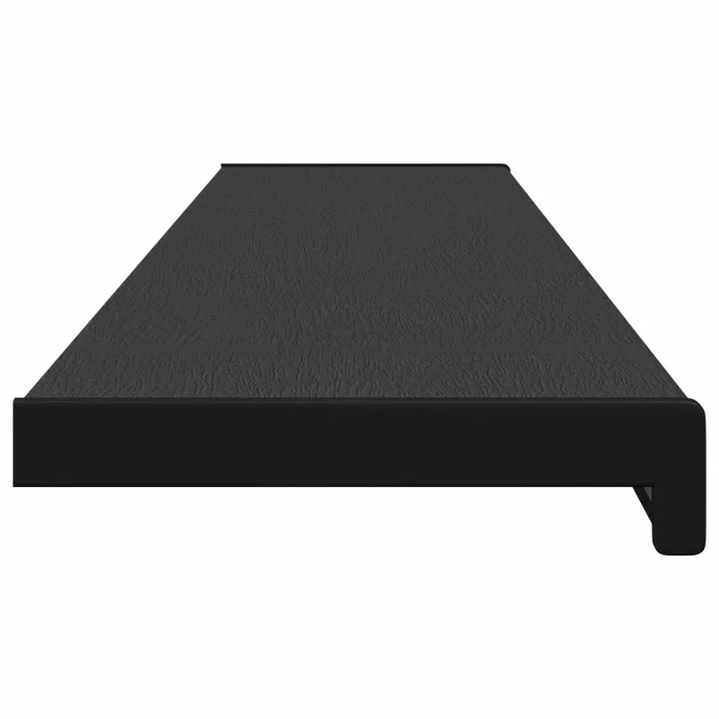 Langų palangė Juoda su medienos tekstūra 120 x 25 x 4,5 cm PVC