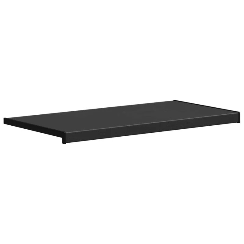 Langų palangė Juoda su medienos tekstūra 80 x 40 x 4,5 cm PVC