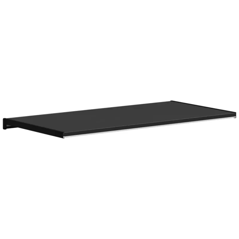 Langų palangė Juoda su medienos tekstūra 100 x 40 x 4,5 cm PVC