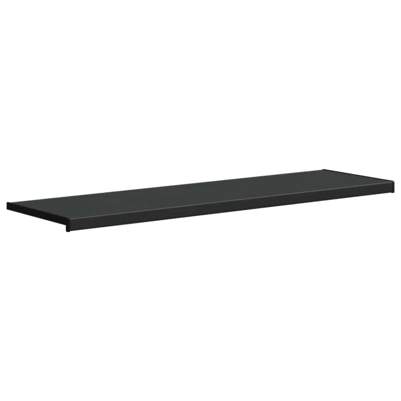 Langų palangė Juoda su medienos tekstūra 120 x 45 x 4,5 cm PVC