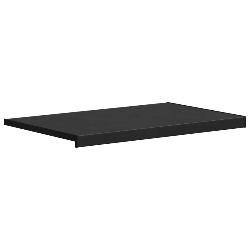 Langų palangė Juoda su medienos tekstūra 60 x 50 x 4,5 cm PVC