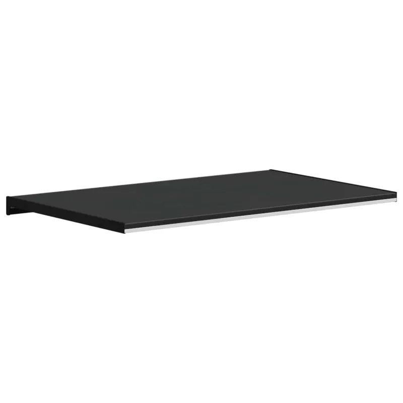 Langų palangė Juoda su medienos tekstūra 80 x 50 x 4,5 cm PVC