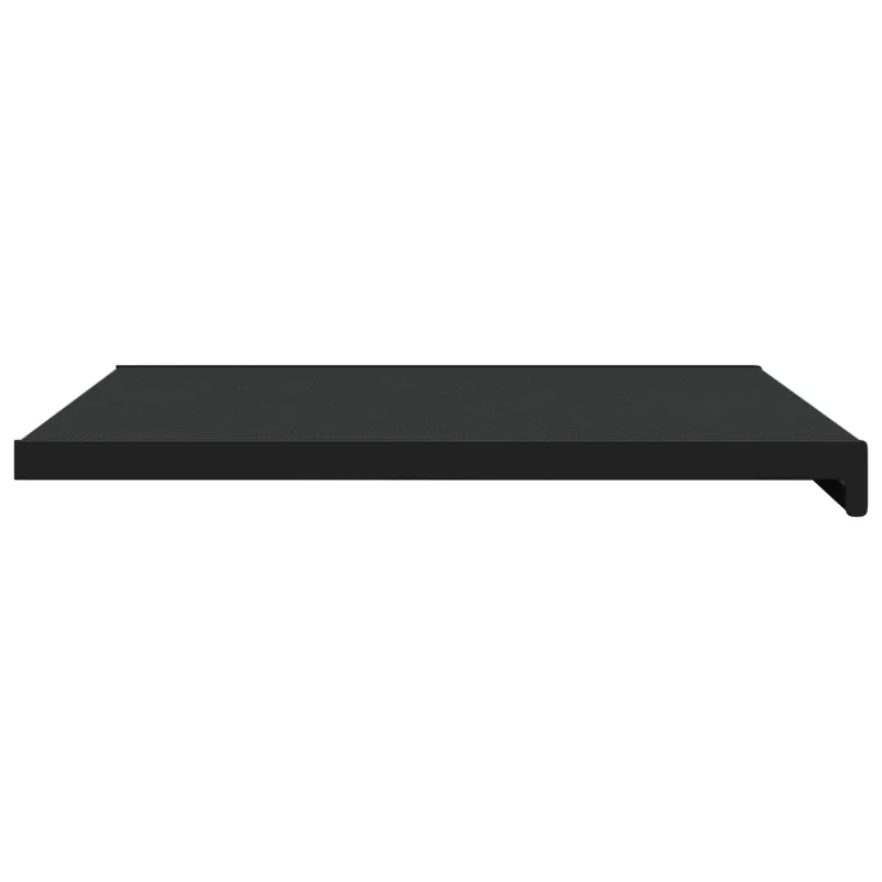 Langų palangė Juoda su medienos tekstūra 100 x 50 x 4,5 cm PVC