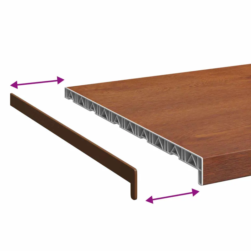 Langų palangė Ruda mediena 80 x 50 x 4,5 cm PVC