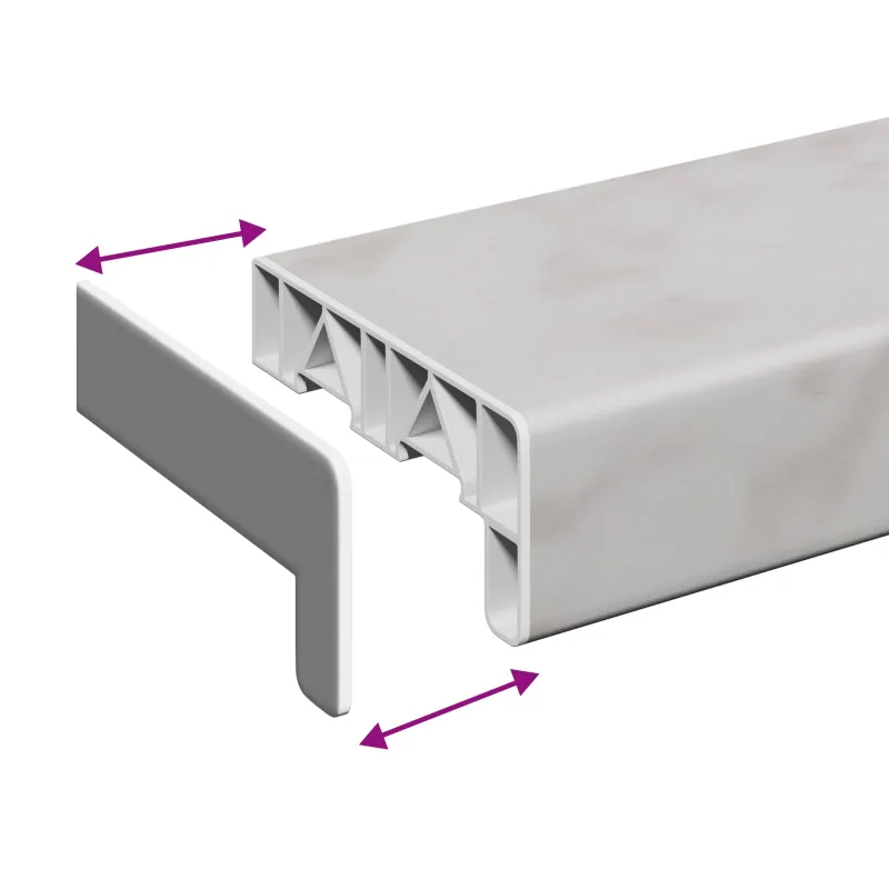 Langų palangė Marmurinė tekstūra 60 x 15 x 4,5 cm PVC