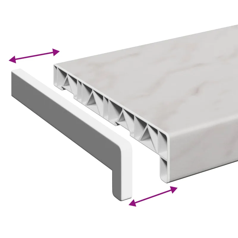 Langų palangė Marmurinė tekstūra 120 x 20 x 4,5 cm PVC