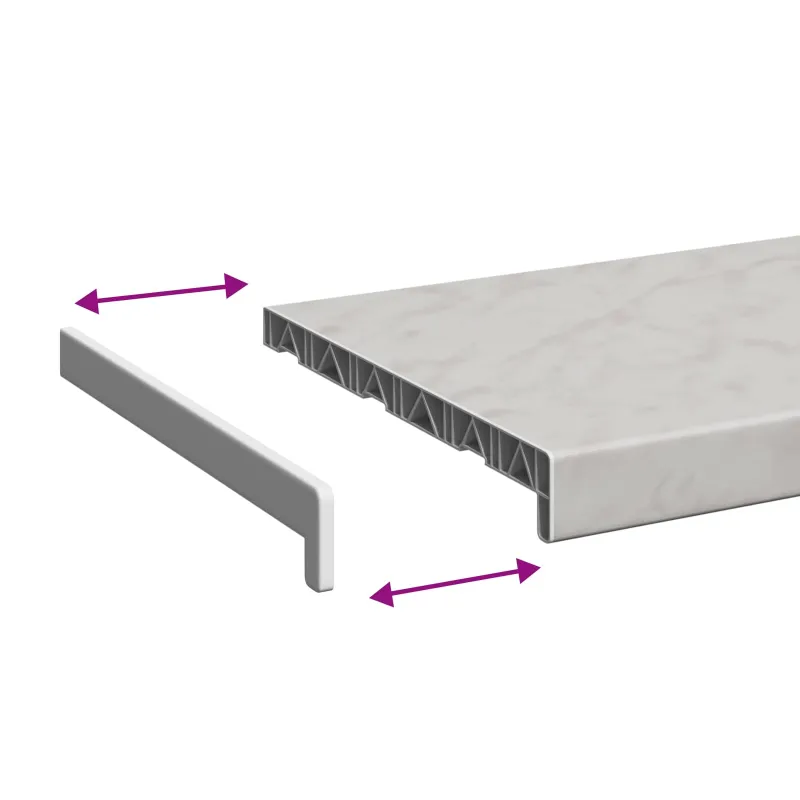Langų palangė Marmurinė tekstūra 120 x 35 x 4,5 cm PVC