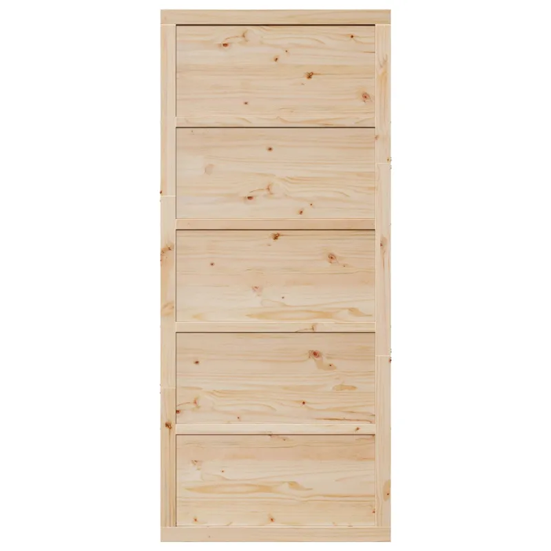 Tvarto durys Natūrali 90 x 2,5 x 208 cm Pušies medienos masyvas