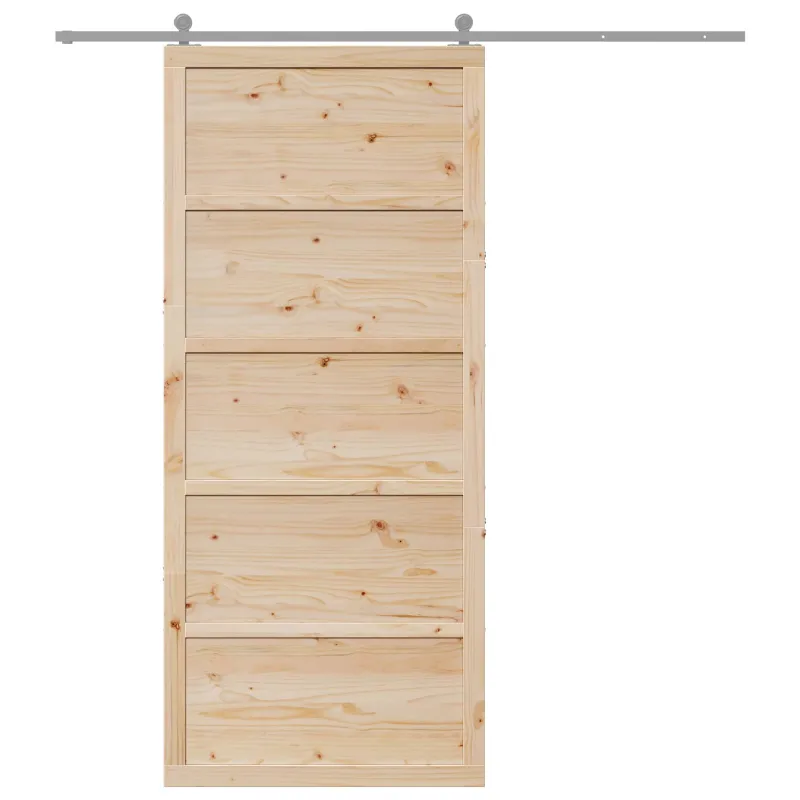 Tvarto durys Natūrali 80 x 2,5 x 208 cm Pušies medienos masyvas