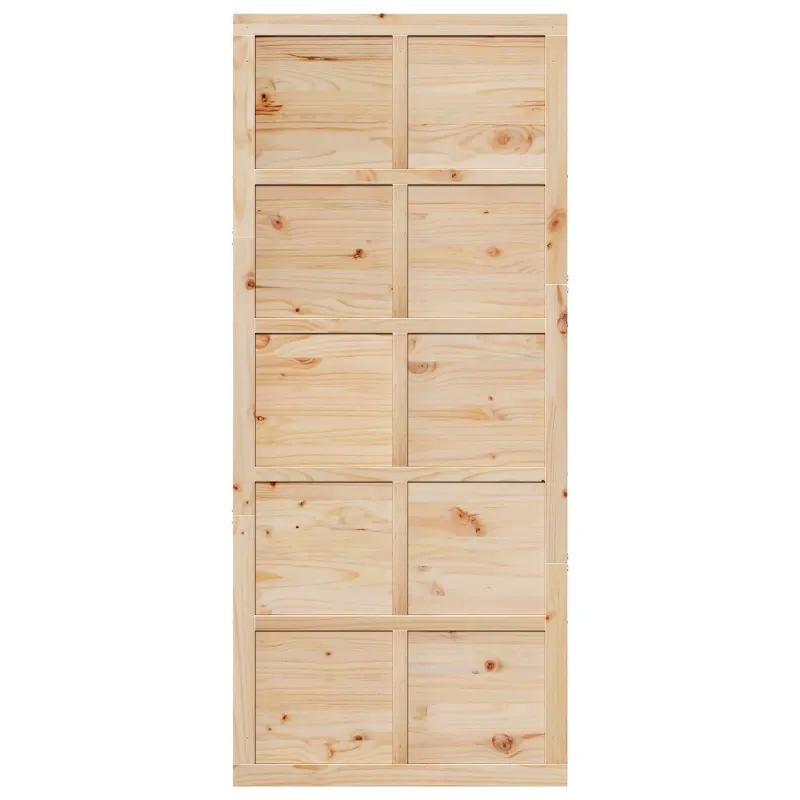 Tvarto durys Natūrali 90 x 2,5 x 208 cm Pušies medienos masyvas