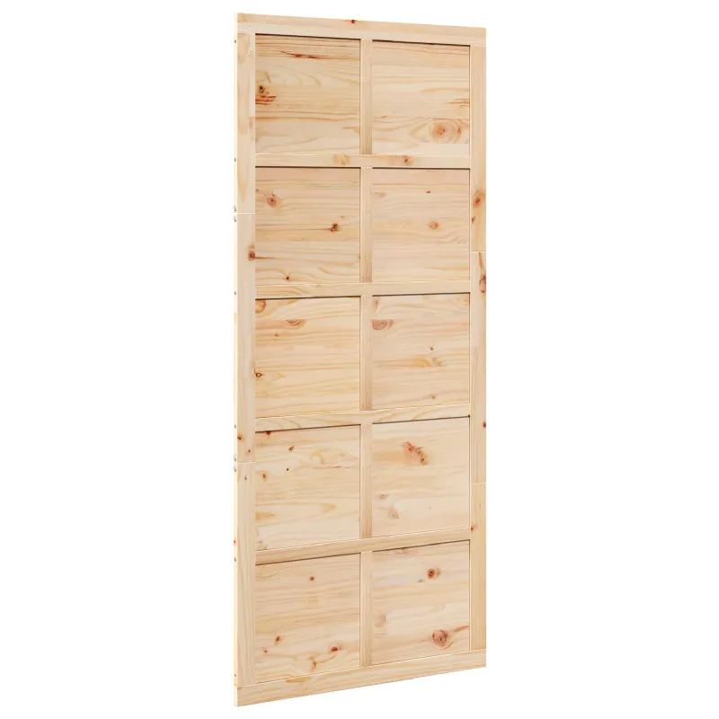 Tvarto durys Natūrali 80 x 2,5 x 208 cm Pušies medienos masyvas