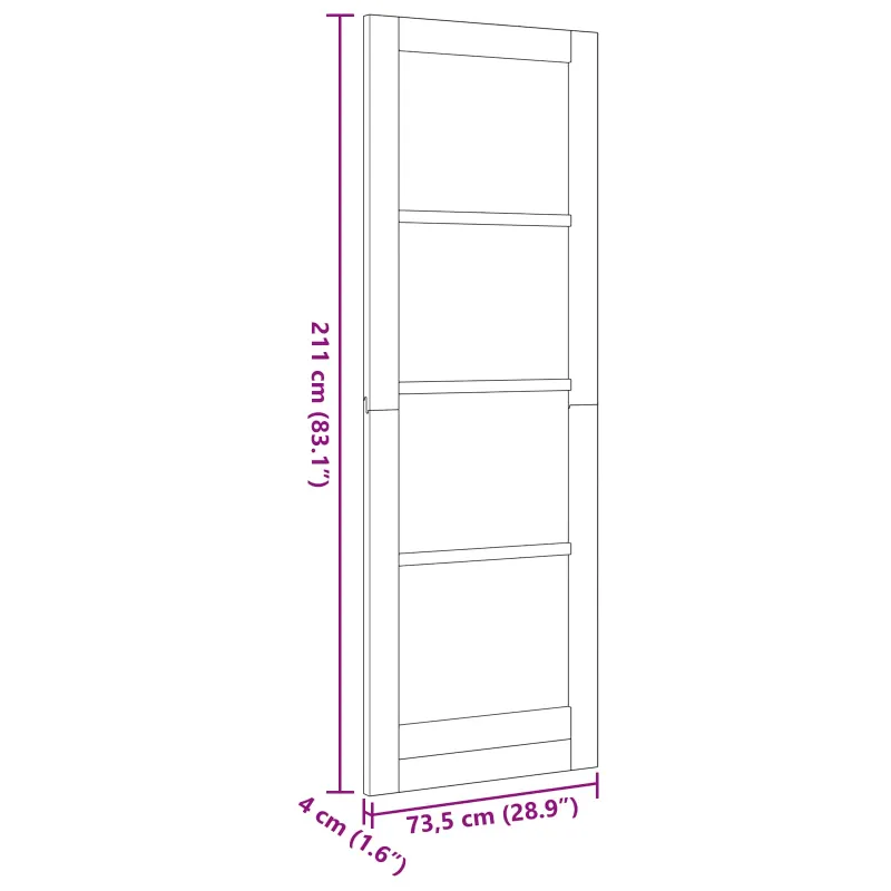 Vidaus durys Natūrali 73,5 x 211 cm fanera