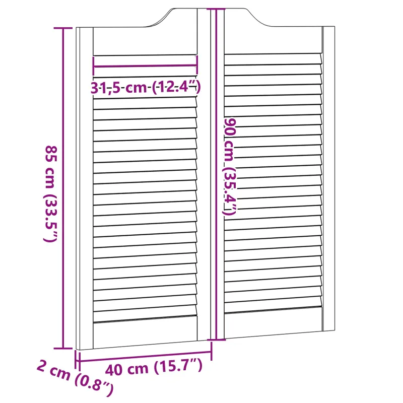 Sukamosios durys Natūrali 90 x 40 cm Pušies medienos masyvas