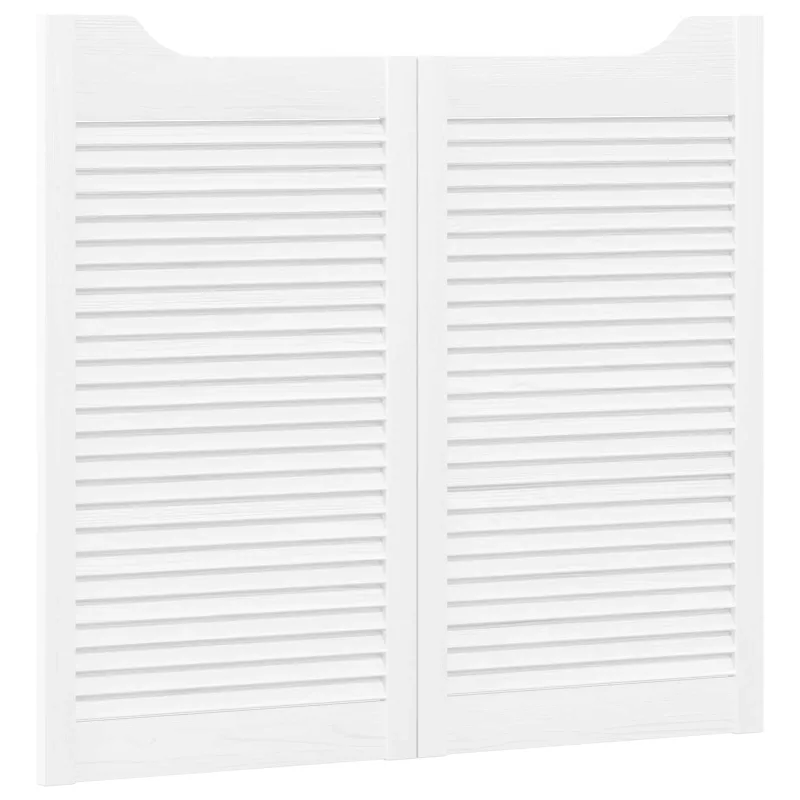 Sukamosios durys 2 pcs Balta Pušies medienos masyvas