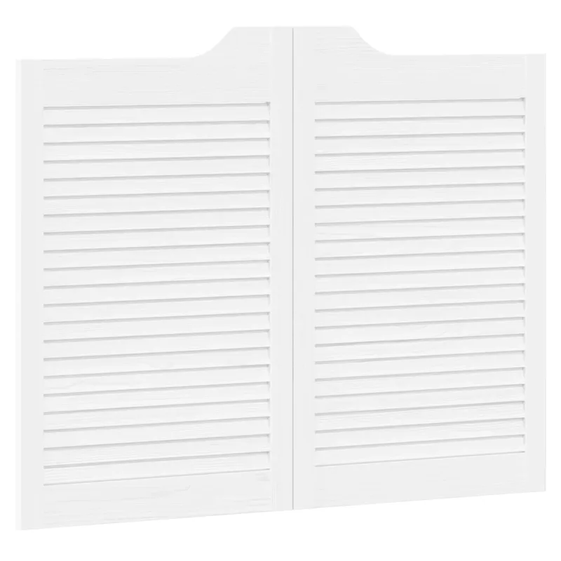 Sukamosios durys 2 pcs Balta Pušies medienos masyvas