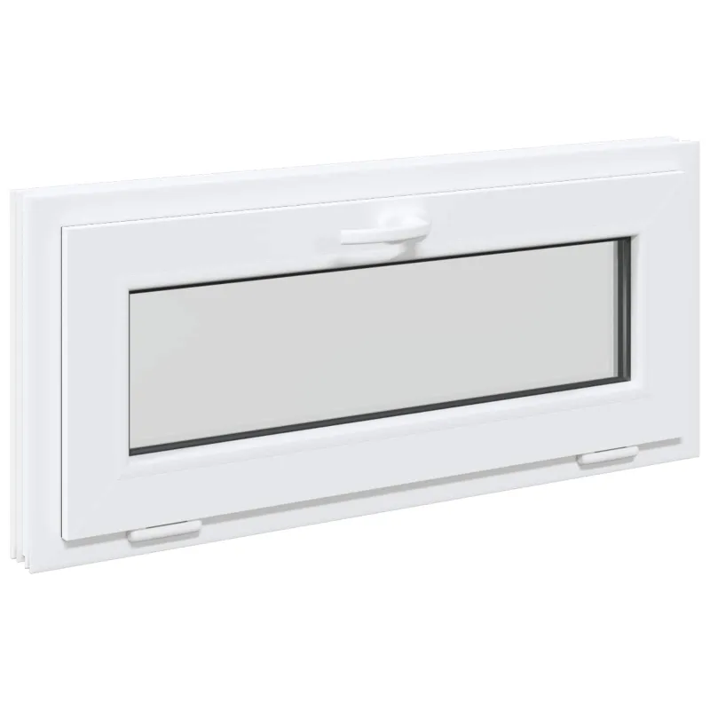 Požeminio lango RISOR 90 x 40 cm PVC ir stiklas Balta