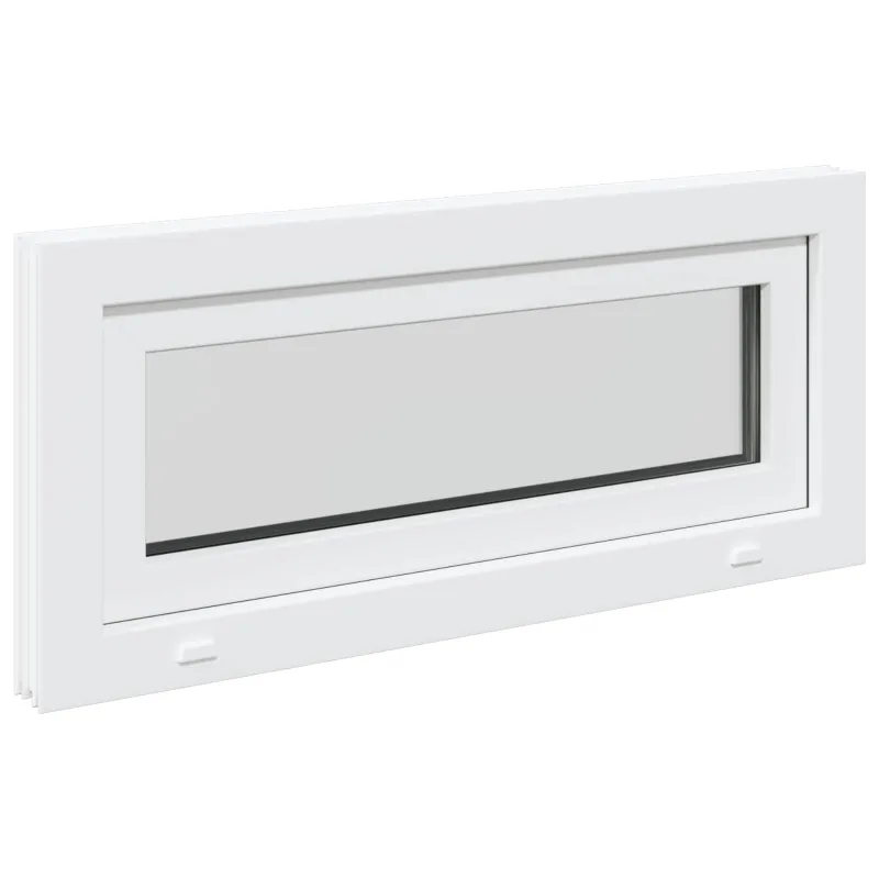 Požeminio lango RISOR 90 x 40 cm PVC ir stiklas Balta