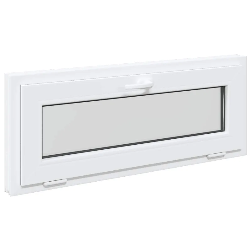 Požeminio lango RISOR 100 x 40 cm PVC ir stiklas Balta