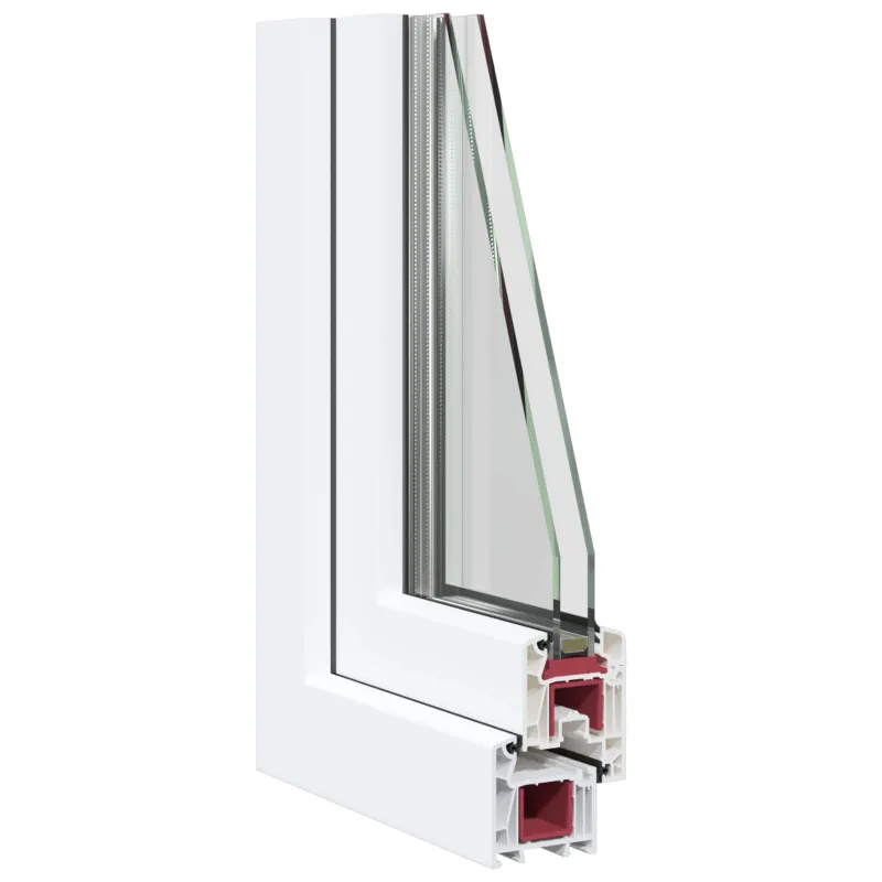 Požeminio lango RISOR 110 x 40 cm PVC ir stiklas Balta
