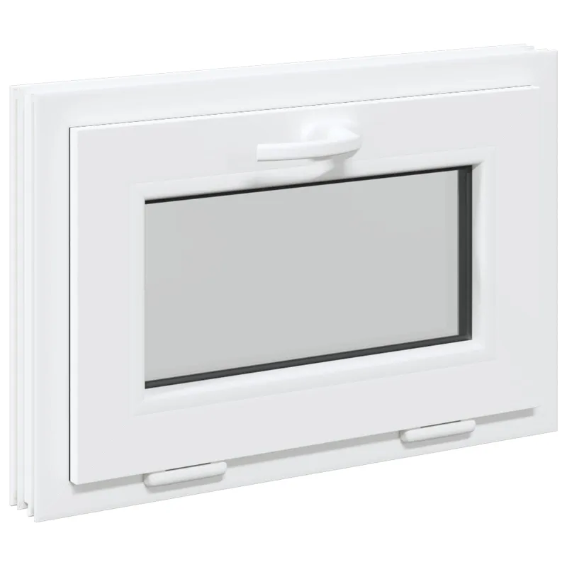 Požeminio lango RISOR 60 x 40 cm PVC ir stiklas Balta