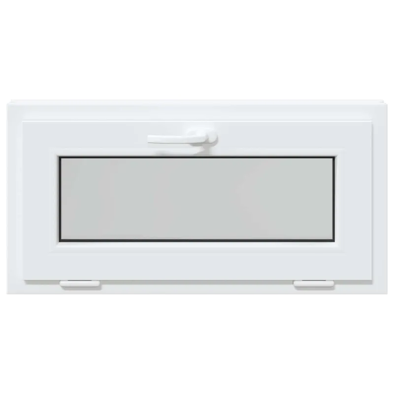 Požeminio lango RISOR 80 x 40 cm PVC ir stiklas Balta