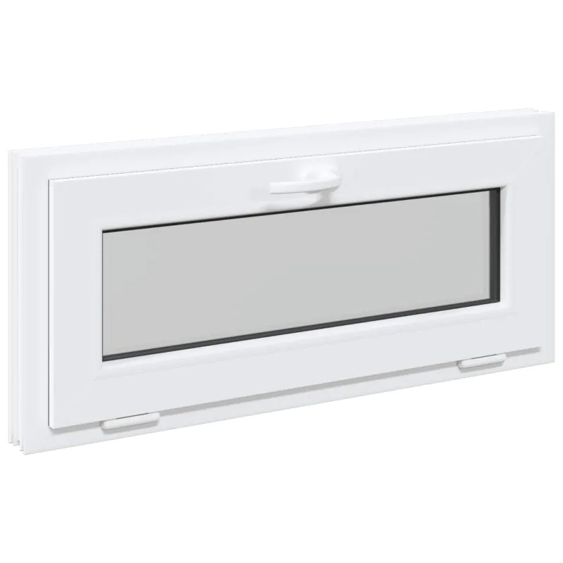Požeminio lango RISOR 90 x 40 cm PVC ir stiklas Balta