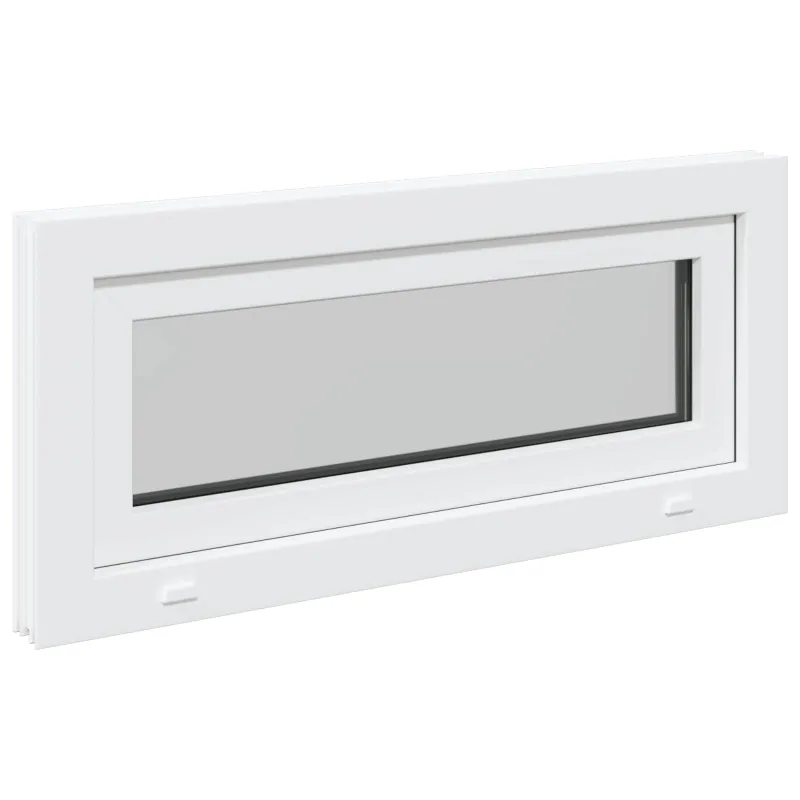 Požeminio lango RISOR 90 x 40 cm PVC ir stiklas Balta