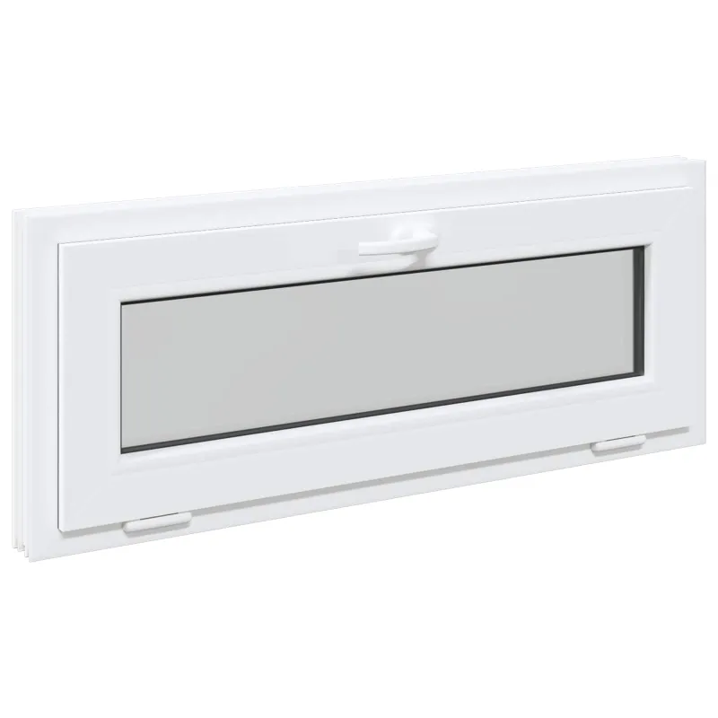 Požeminio lango RISOR 110 x 40 cm PVC ir stiklas Balta