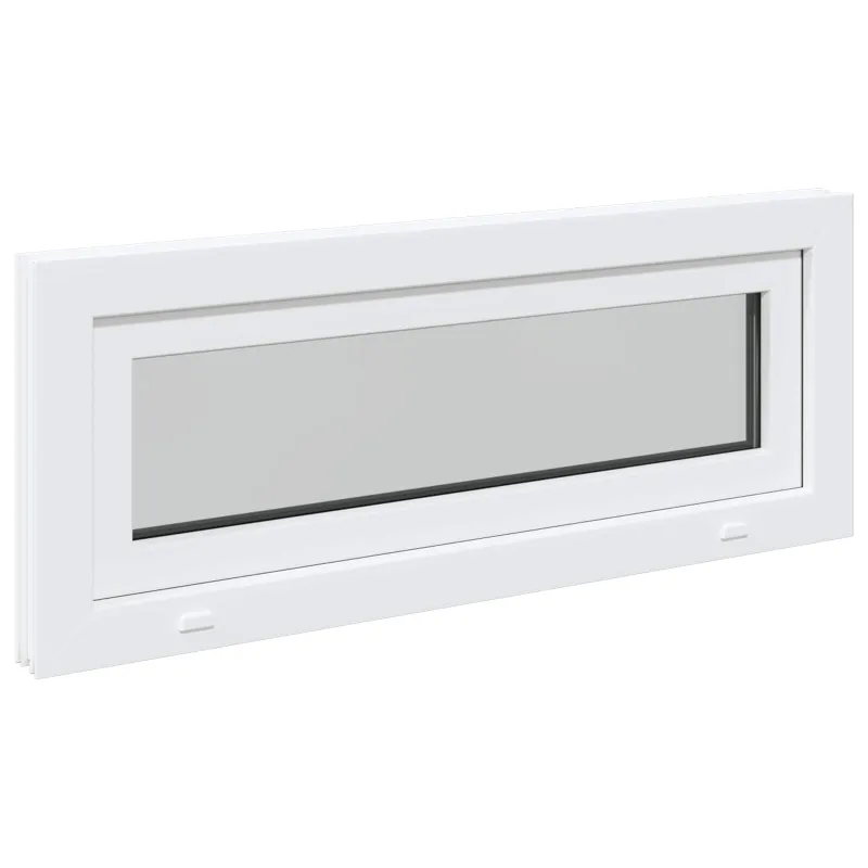 Požeminio lango RISOR 110 x 40 cm PVC ir stiklas Balta