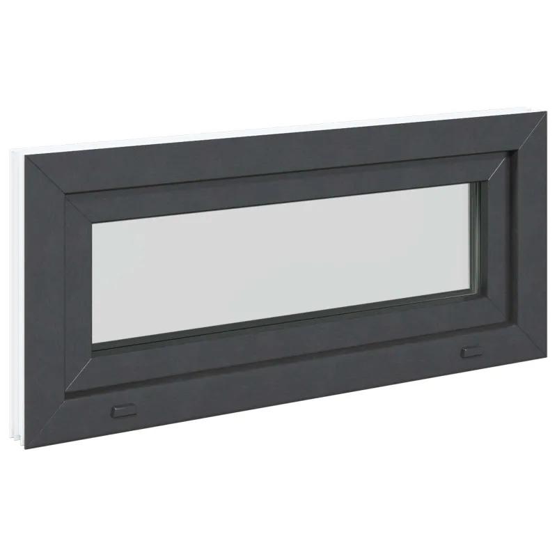 Požeminio lango RISOR 90 x 40 cm PVC ir stiklas Antracito