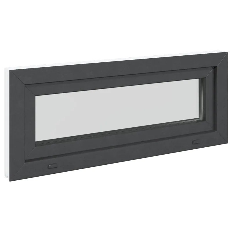 Požeminio lango RISOR 100 x 40 cm PVC ir stiklas Antracito