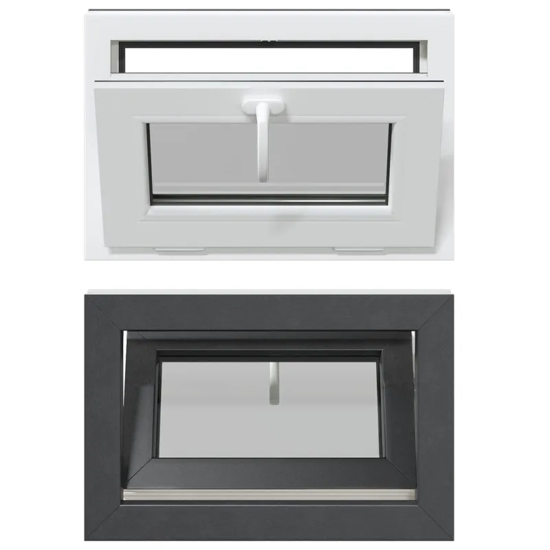 Požeminio lango RISOR 60 x 40 cm PVC ir stiklas Antracito