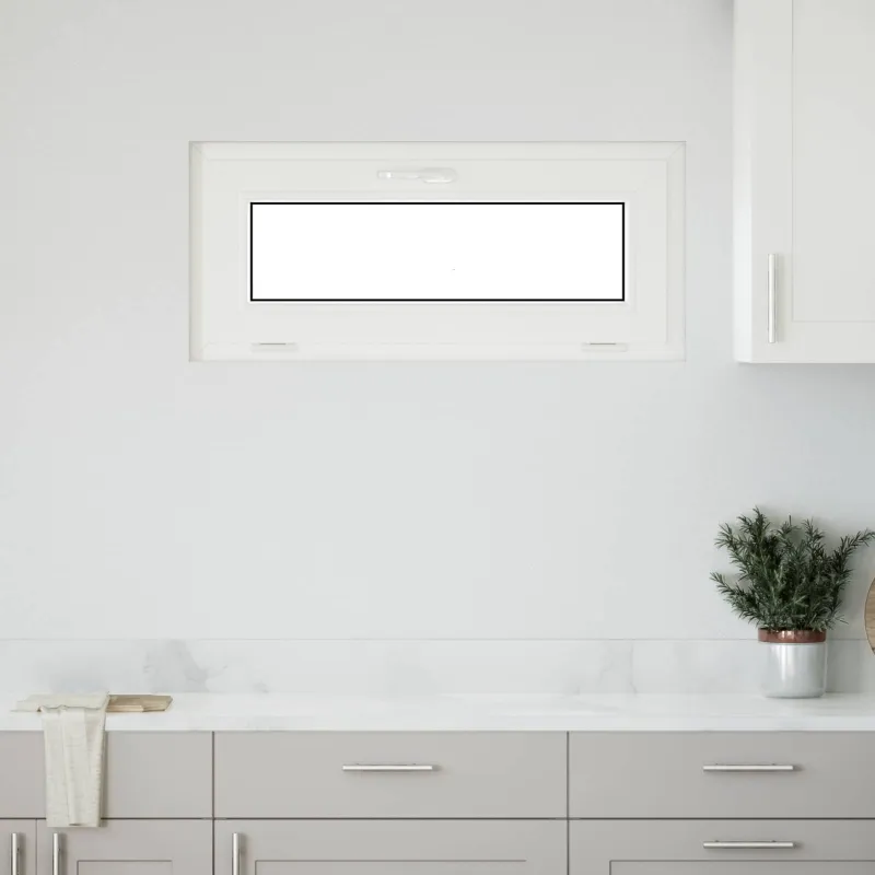 Požeminio lango RISOR 90 x 40 cm PVC ir stiklas Antracito